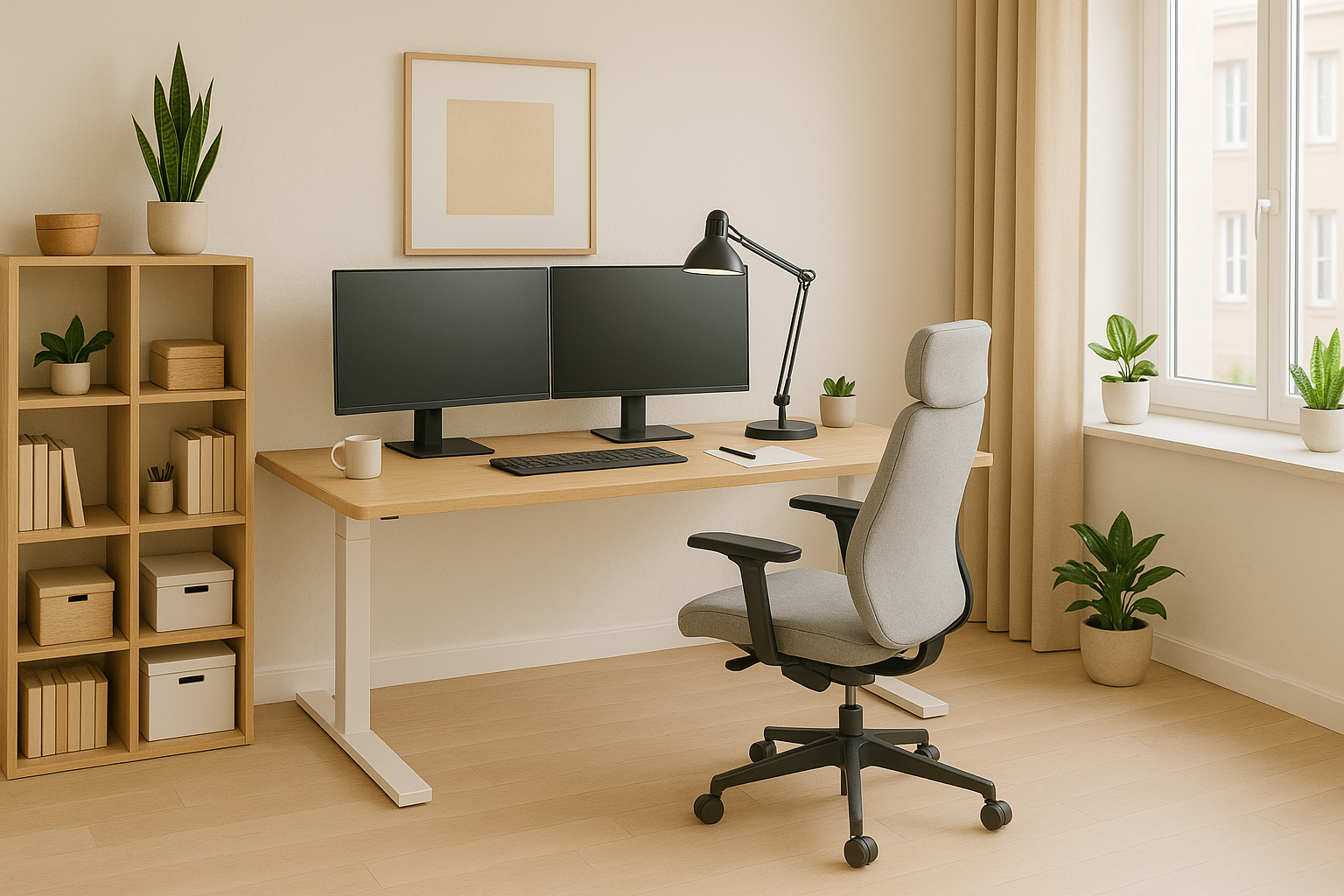 Espace de télétravail moderne